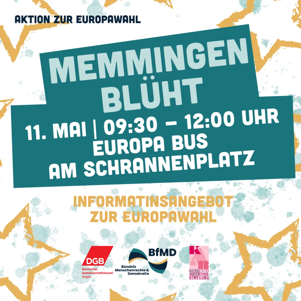 Memmingen blüht am 11.Mai von 9.30 - 12 Uhr am Schrannenplatz in Memmingen