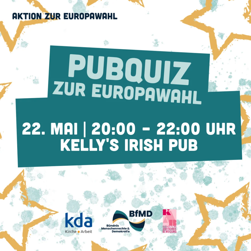 Pubquiz zur Europawahl am 22.Mai von 20 bis 22 Uhr im Kelly's Irish Pub
