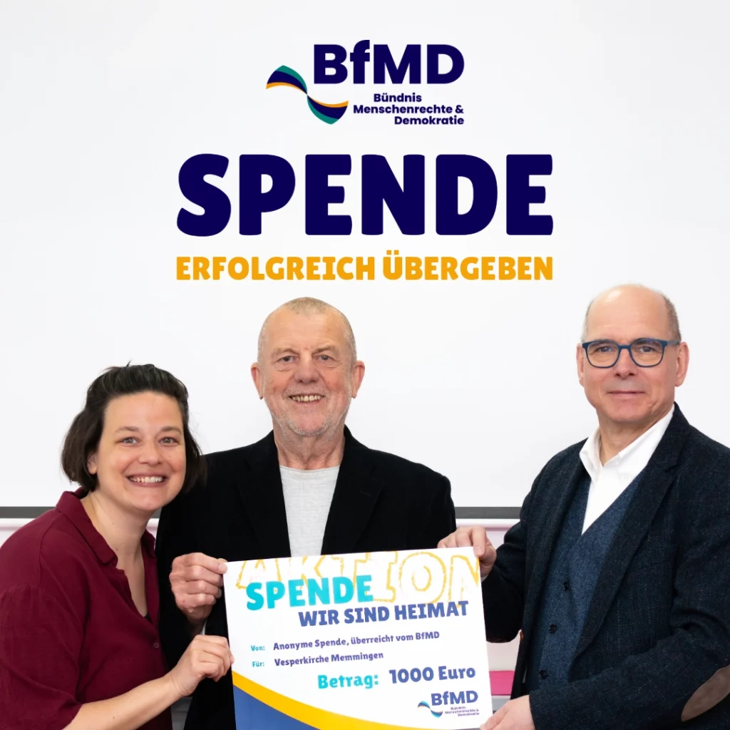 Spendenübergabe an Vesperkirche Memmingen