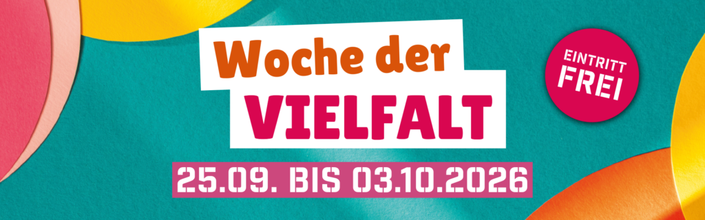 Banner mit Aufschrift: Woche der Vielfalt